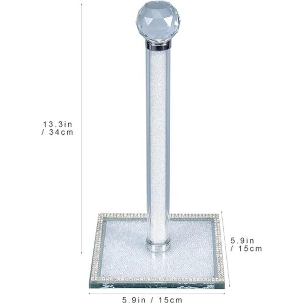 Hochance Toallero de papel de cristal transparente