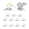 Paquete de 12 luces LED empotrables delgadas de 4 pulgadas_1