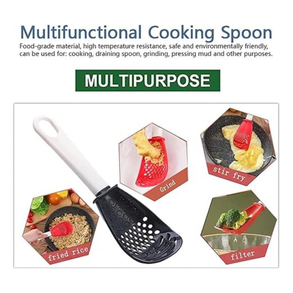 Cuchara de cocina multifuncional 6 en 1 Coladores de_4