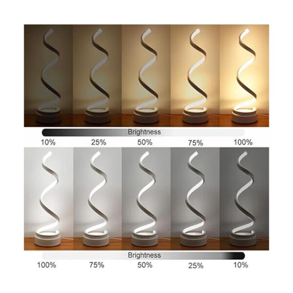 BESKETIE Juego de 2 lámparas de mesa LED modernas_4