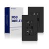 ELEGRP Toma de pared de cargador USB receptáculo USB con_1