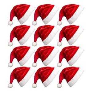 Paquete de 12 gorros de Navidad de Papá Noel para niños_1
