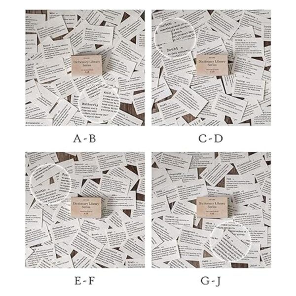 Mantouxixi 800 piezas de papel decorativo de diccionario