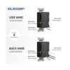 ELEGRP Toma de pared con cargador USB receptáculo USB con_3