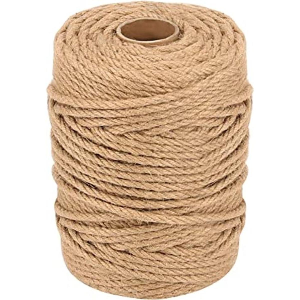 MUKCHAP Cuerda de yute artesanal de 14 pulgada x 328
