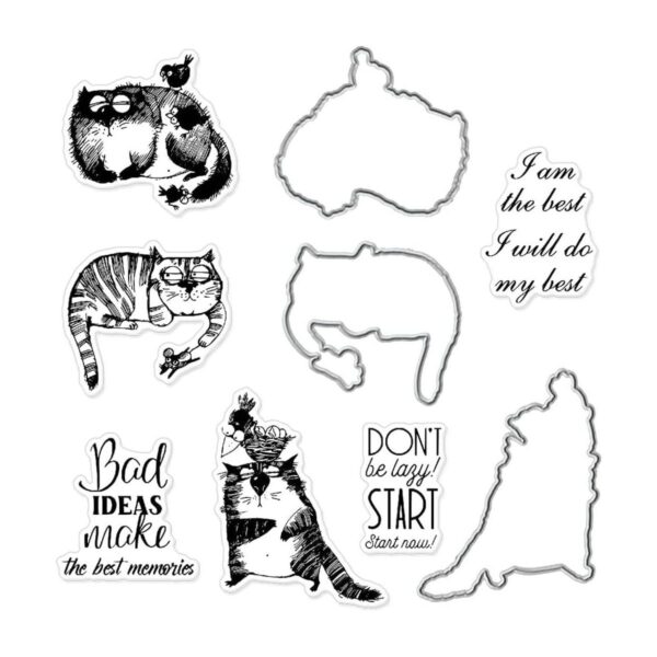 Fat Cat Sellos transparentes y troqueles de corte para
