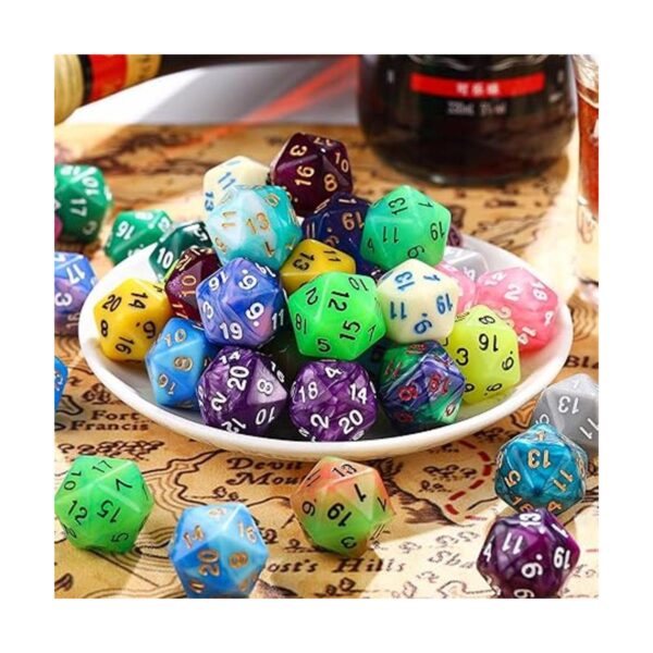 Juego de dados poliédricos con bolsa negra dados_2