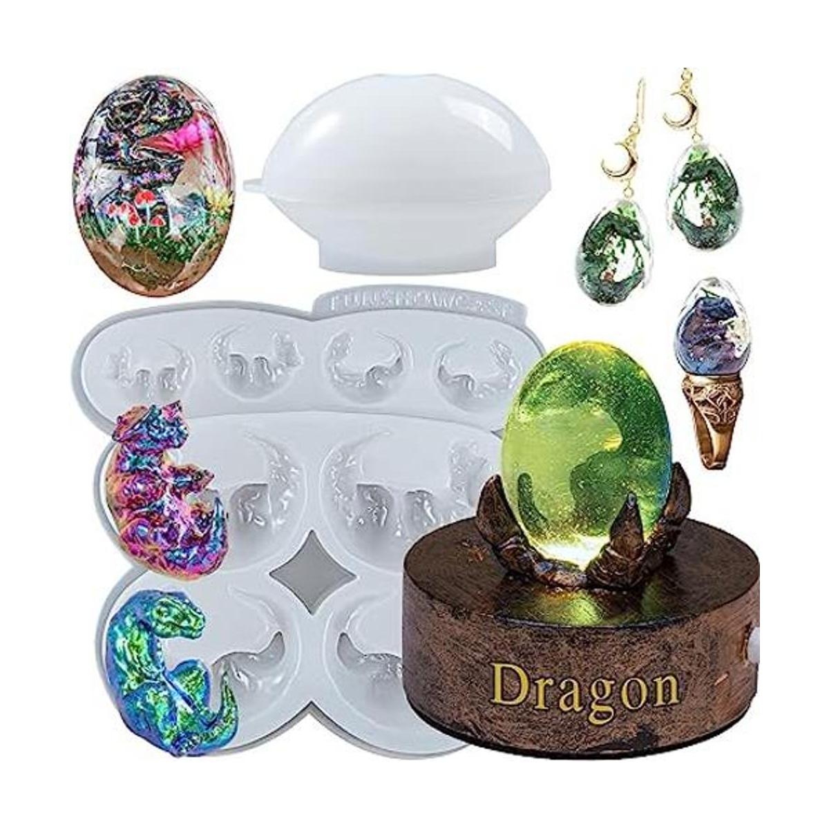 FUNSHOWCASE Moldes de silicona de resina epoxi de embrión