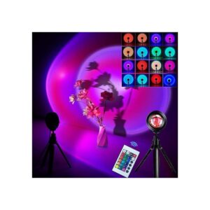 Lámpara de proyección de puesta de sol luz LED RGB de 16_1