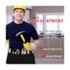 Delantal de lona de 2 bolsillos con cintura de trabajo