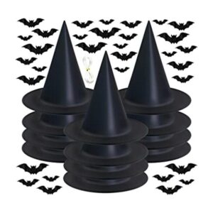 Dokeawo Paquete de 12 sombreros de bruja de Halloween con_1