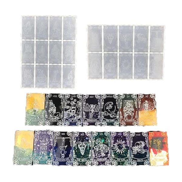 Tarjetas de tarot moldes de resina 22 diferentes cartas