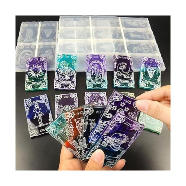 Tarjetas de tarot moldes de resina 22 diferentes cartas