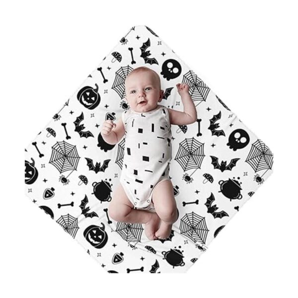Manta de Navidad para Halloween con diseño de calavera de