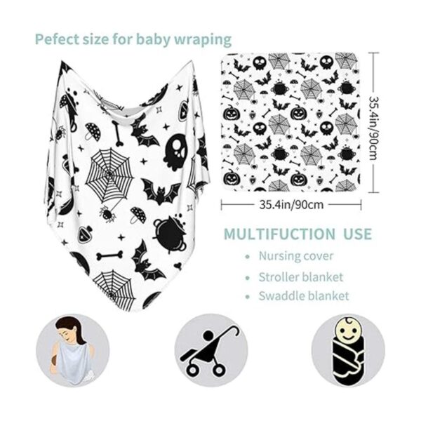 Manta de Navidad para Halloween con diseño de calavera de