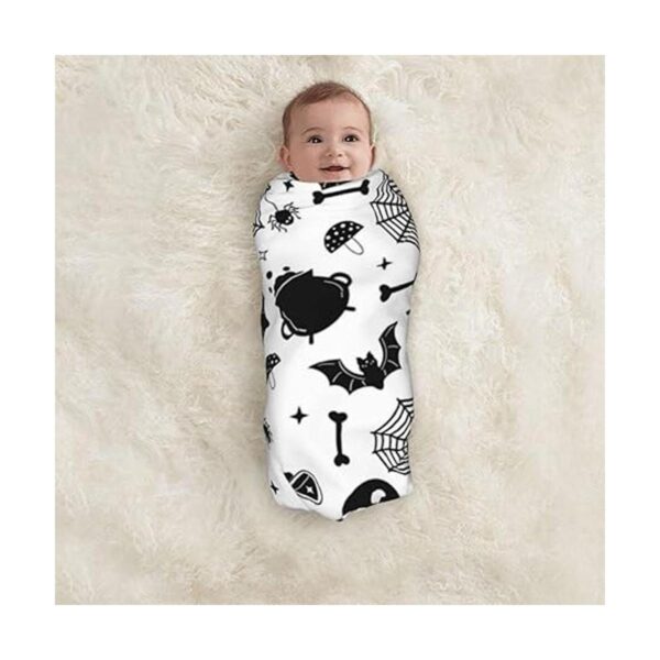 Manta de Navidad para Halloween con diseño de calavera de