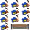 Paquete de 10 servomotores SG90 9G Micro Servo para RC