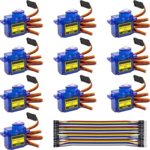 Paquete de 10 servomotores SG90 9G Micro Servo para RC