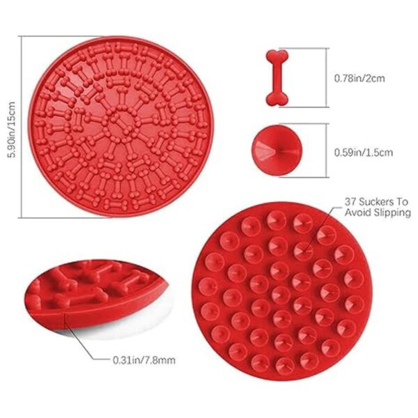 Pack de 4 alfombrillas para lamer lento alivio de la