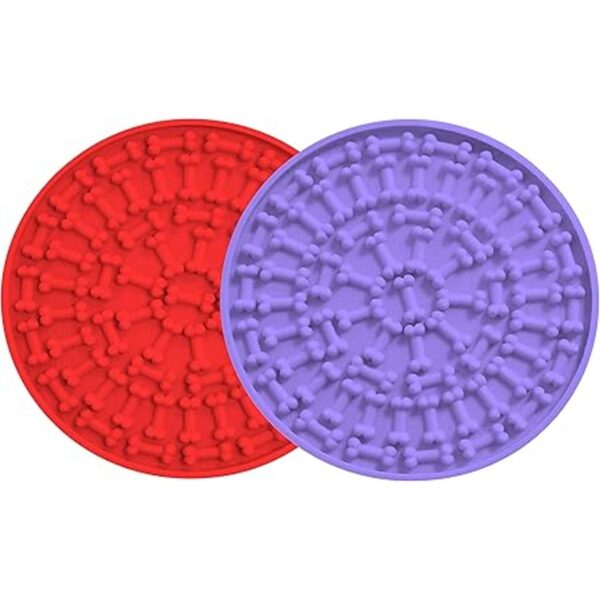 Pack de 4 alfombrillas para lamer lento alivio de la
