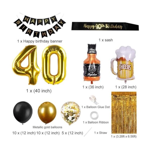 Decoraciones de cumpleaños número 40 para hombres_3