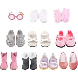 MSYO 7 pares de zapatos de muñeca estadounidenses zapatos_1