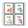 Divertida decoración de baño de dinosaurio cepillo para_5