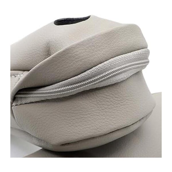FZJDSD 2 fundas para reposabrazos de asiento de cuero gris_4