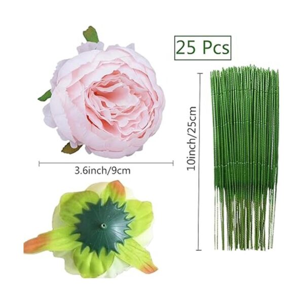 FagusHome 25 cabezas de flores artificiales de peonía de