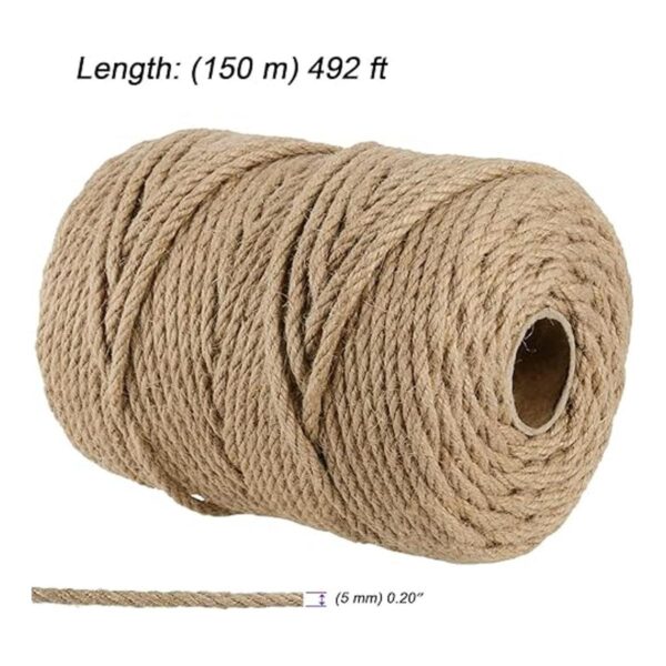 JOIKIT Cuerda de yute natural de 0.197 in 492 pies_2