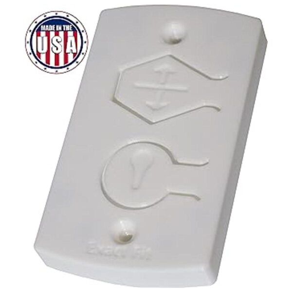Exact Fit Placa de cubierta blanca de dos botones se