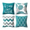 Drmstow Juego de 4 fundas de almohada color azul azulado_1