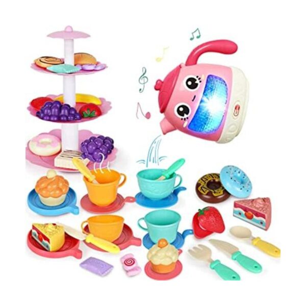 Juego de té de 48 piezas para niñas pequeñas juego de_1