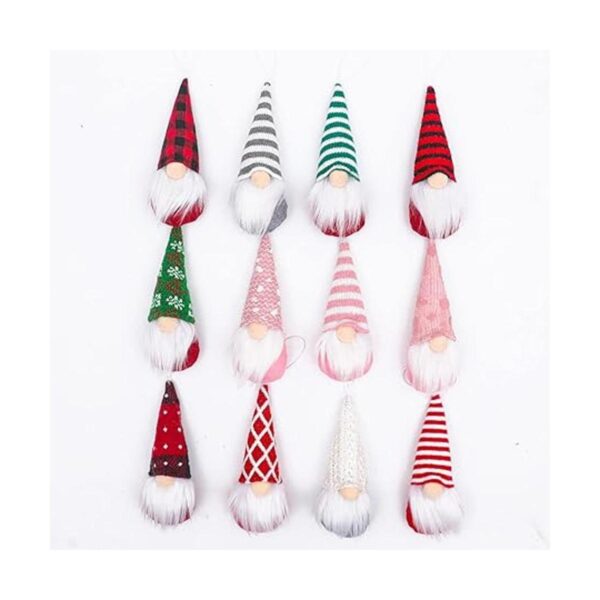 Juego de 3 adornos de Navidad de gnomos adornos de árbol