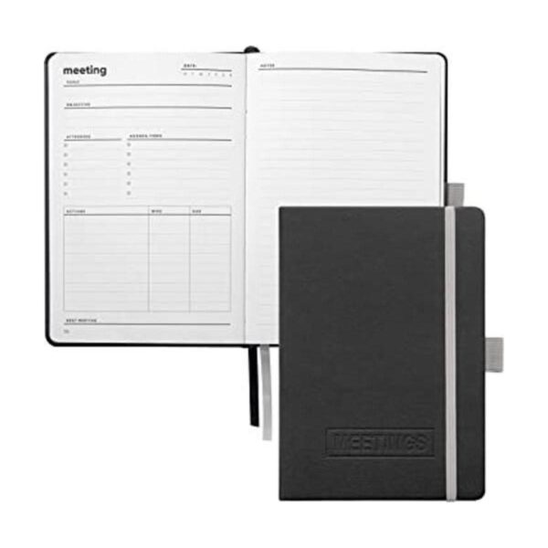 Cuaderno de reuniones con artículos de acción de HUSTLE_1
