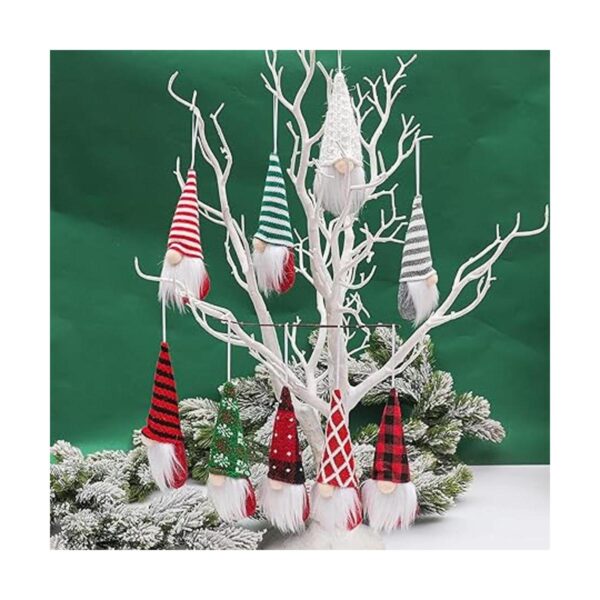Juego de 3 adornos de Navidad de gnomos adornos de árbol