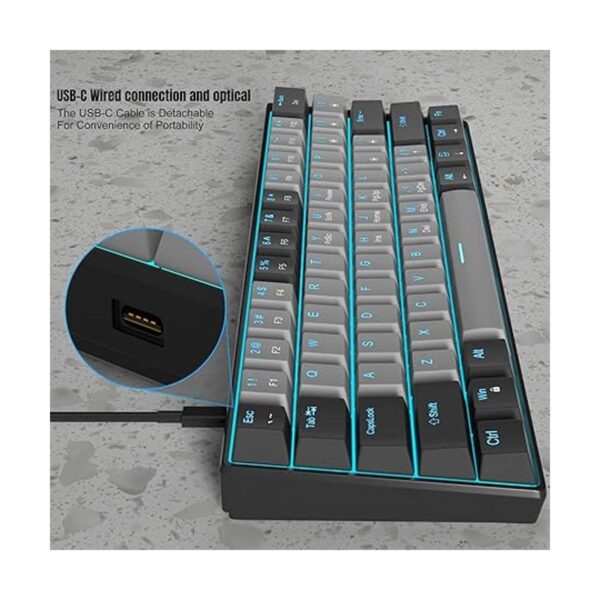 Teclado mecánico 60 MageGee para juegos con_6