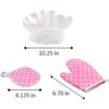 Juego de chef para niños pequeños delantal rosa sombrero_4