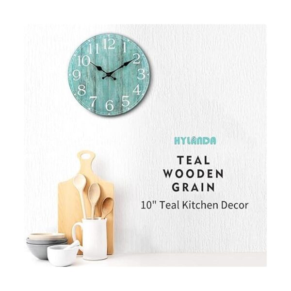 HYLANDA Reloj de pared de 10 pulgadas color verde_5