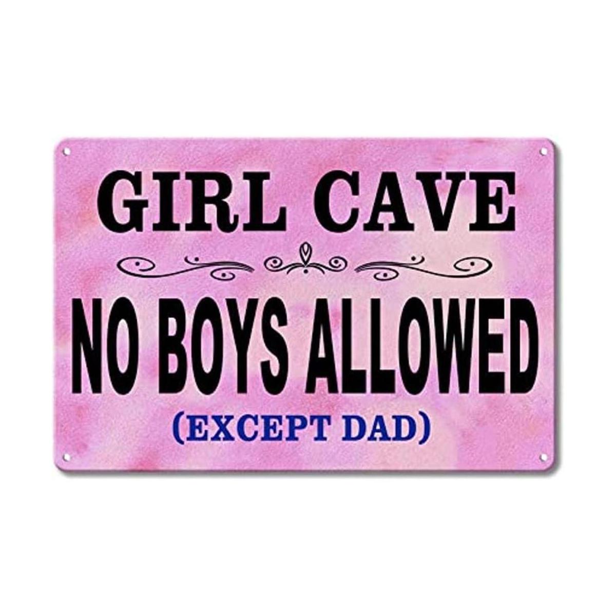 Kawaii Letrero de metal para niñas decoración de