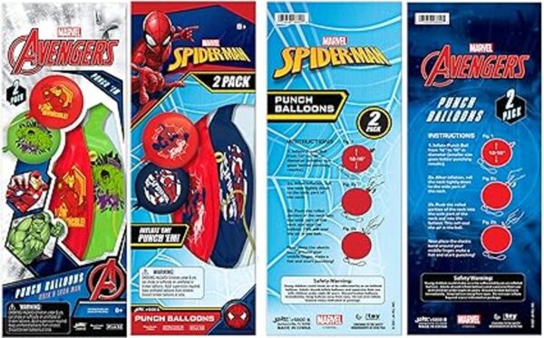 Marvel Avengers Globo de boxeo 6 paquetes con 12 bolas_3