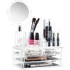 Organizador de cosméticos transparente con espejo_1