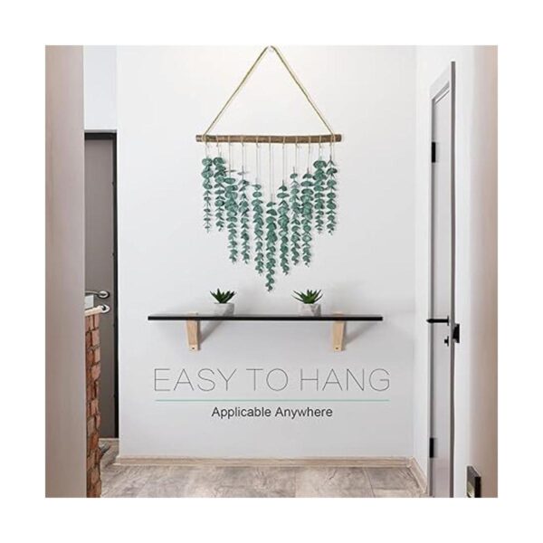 Jilsgs Decoración de pared de eucalipto para colgar en la_3