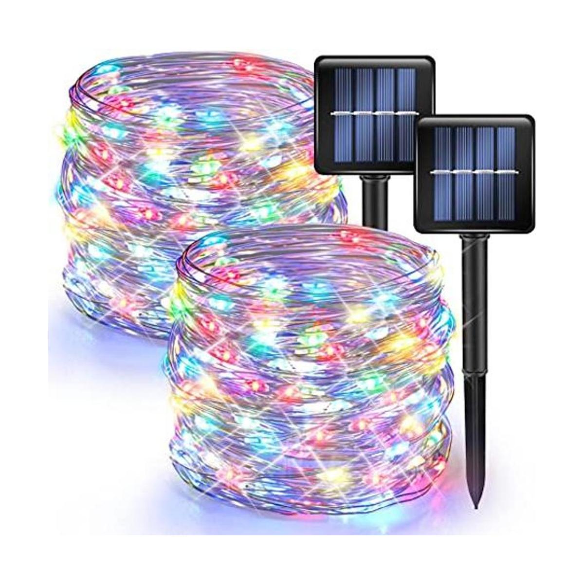 Dazzle Bright Paquete de 2 luces solares al aire libre de