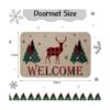 Felpudo decorativo para puerta de reno de bienvenida para