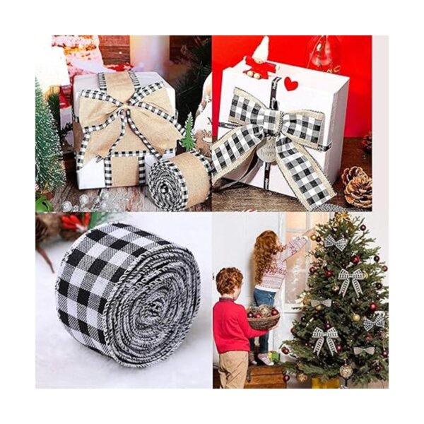 Cintas de búfalo a cuadros 3 rollos de Navidad de búfalo_4