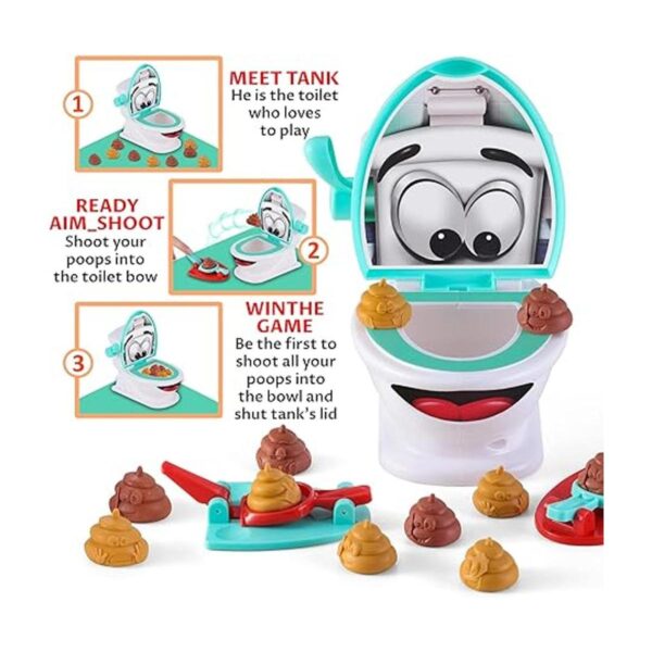 Juguete creativo Family Poop Shoot The Toilet para niños y