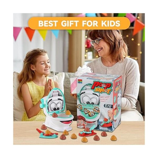 Juguete creativo Family Poop Shoot The Toilet para niños y
