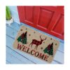 Felpudo decorativo para puerta de reno de bienvenida para