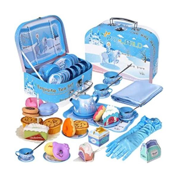 PREWORLD Juego de fiesta de té para niñas pequeñas 46_1